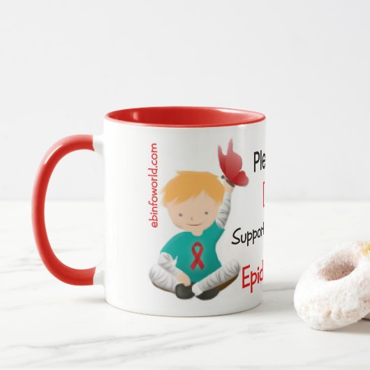 Mug Svp aidez-nous à supprimer des épidermolyses (Avec donut)