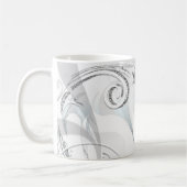 Mug Swan Princess Silver & White Swirl Chic Fairy Tale (Gauche)