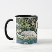 Mug Swans on Pond William Morris Style Peinture Art (Gauche)