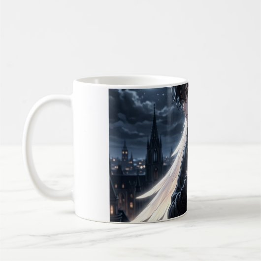 Mug Sweat à capuche graphique avec garçon d'anime et a (Gauche)
