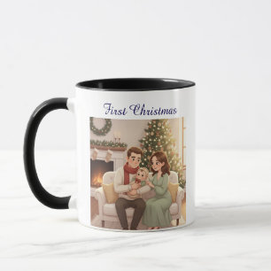 Mug Sweat à capuche personnalisé pour le premier Noël