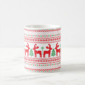 Mug Sweat de Noël Reindeer Xmas Trees Knit Motif (Centre)