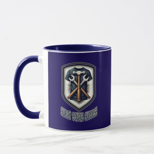 Mug Sweat Equals Success Worker Design (Gauche)