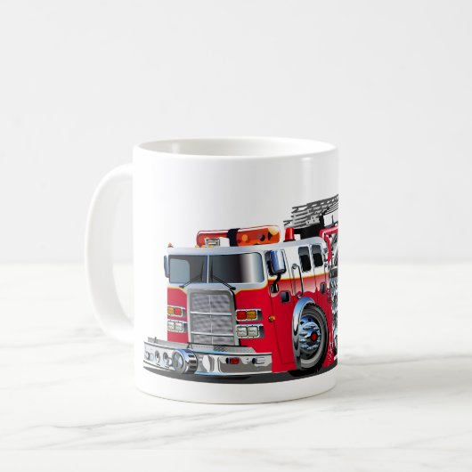 Mug Sweat - shirt à capuche de camionnette de dessin (Devant gauche)