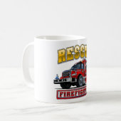 Mug Sweat - shirt à capuche de camionnette de dessin (Devant gauche)