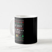Mug Sweater de Noël moche Pourquoi le tapis est-il hum (Devant gauche)