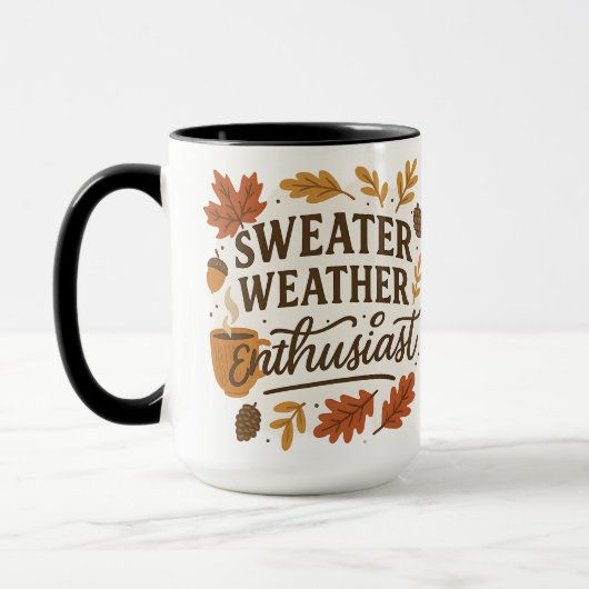 Mug Sweater Weather Enthusiast | Halloween Gifts (Gauche)