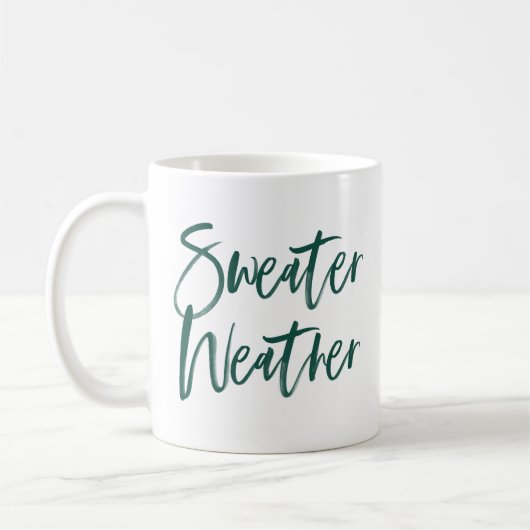 Mug Sweather Green Script Holiday (Gauche)