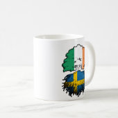 Mug Sweden Irish Ireland Tree Roots Flag (Devant droit)