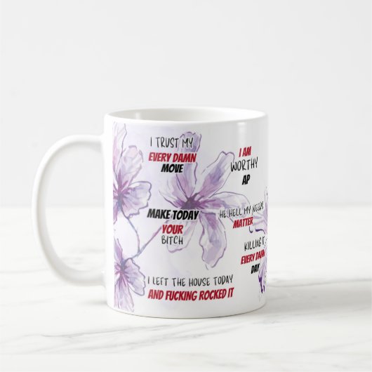 Mug Sweer Affirmation Aquarelle Floral (Gauche)
