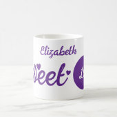 Mug Sweet 16 nom 16e anniversaire violet (Centre)