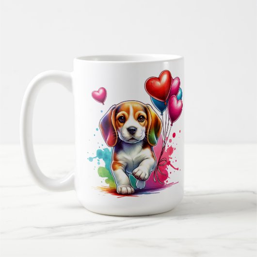 Mug Sweet Beagle Pup Valentine (Gauche)