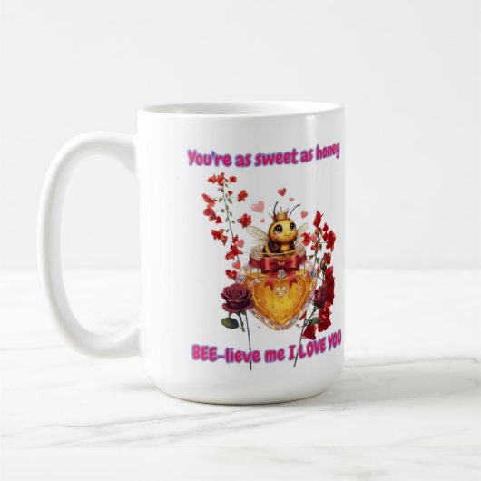 Mug Sweet BEE mine-BEE lieve me i love you (Gauche)