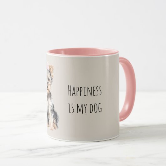 Mug Sweet Brown Puppy Dog with Bow (Devant droit)