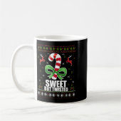 Mug Sweet But Twisted Funny Candy Cane Ugly Christmas  (Gauche)