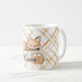 Mug Sweet Caramel Peach Cream Fox Hearts Love (Devant droit)