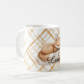 Mug Sweet Caramel Peach Cream Fox Hearts Love (Devant gauche)