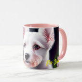 Mug Sweet Chien Et Collection Rose (Devant droit)