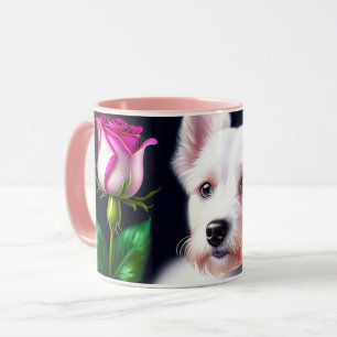 Mug Sweet Chien Et Collection Rose