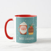 Mug Sweet Christmas Cute Père Noël Moderne Personnalis (Gauche)