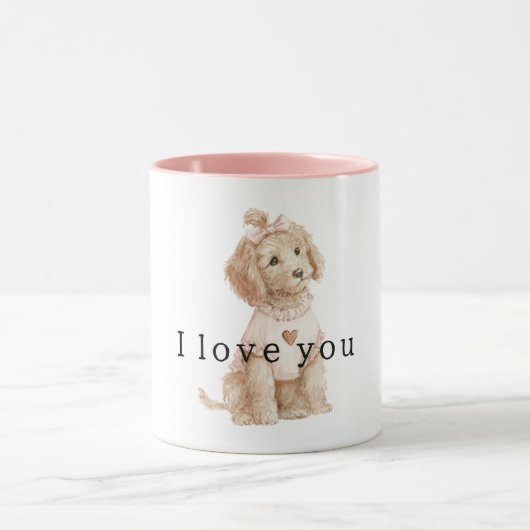 Mug Sweet Cream Dog Love (Centre)