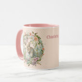 Mug Sweet Easter Bunny in Spring Flowers Ajouter un no (Devant gauche)