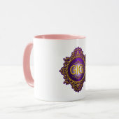 Mug Sweet GIGI Royal violet & or (Devant gauche)