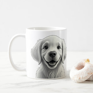 Mug Sweet Golden Joy: Pixar-Style Puppy Friends