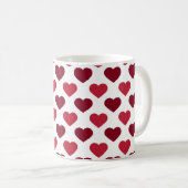 Mug Sweet Hearts sur blanc mignon cadeau d'amour (Devant droit)