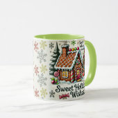 Mug Sweet Holiday Wives Candy House et neige (Devant droit)
