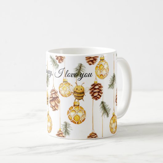 Mug Sweet Honey Bees Pine Cones (Devant droit)