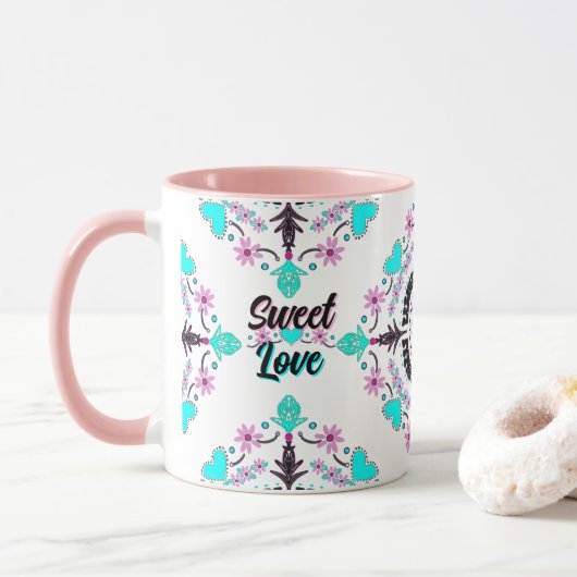 Mug Sweet Love Personnaliser le nom des amours (Avec donut)