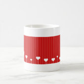 Mug Sweet Lovely Romantique Rouge Coeurs blancs (Centre)