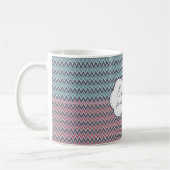 Mug Sweet me motif de chevron gris-rouge-menthe (Gauche)