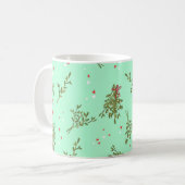 Mug Sweet Mistletoe Hearts Noël Motif de vacances (Devant gauche)