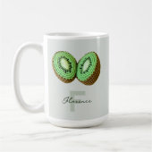 Mug Sweet moderne minimal vert Crochet Kiwi Nom (Gauche)