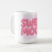 Mug Sweet Mood Bubble rose Lettrer mignonne esthétique (Devant gauche)