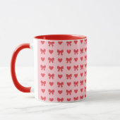 Mug Sweet Pink Hearts & Bows Pattern (Gauche)