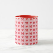 Mug Sweet Pink Hearts & Bows Pattern (Centre)