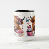 Mug Sweet Shaggy Highland Vache Valentine (Centre)