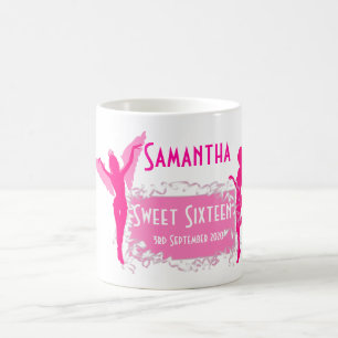 Mug Sweet sixteen girly rose personnalisé