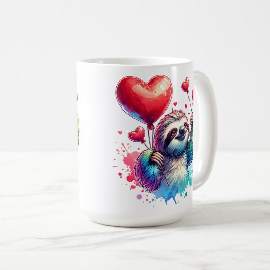 Mug Sweet Valentine Sloth (Devant droit)