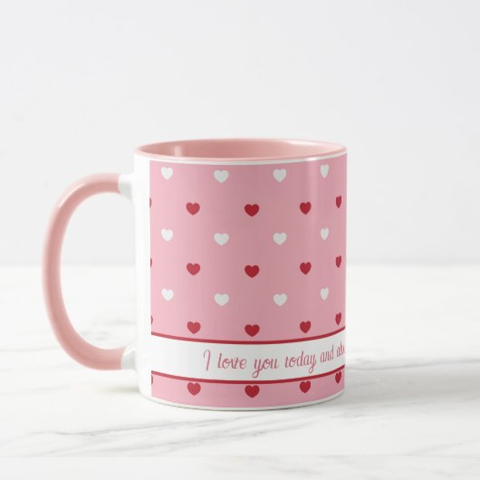 Mug Sweet Valentine's Day rose Message (Gauche)