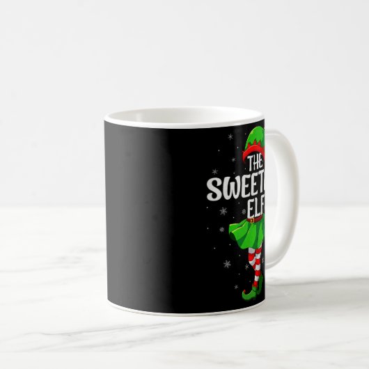 Mug Sweetest Elf Christmas Girls Women Elf Squad Xmas (Devant droit)