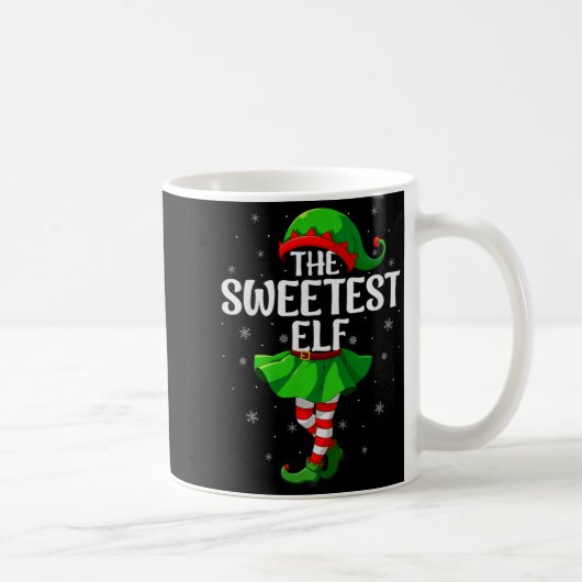 Mug Sweetest Elf Christmas Girls Women Elf Squad Xmas (Droite)