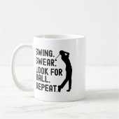 Mug Swing Jurer Chercher La Balle Répéter Amusing Golf (Gauche)