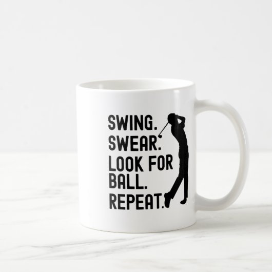 Mug Swing Jurer Chercher La Balle Répéter Amusing Golf (Droite)