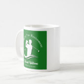 Mug Swinging into Retirement Modern Golf Player Party (Devant gauche)