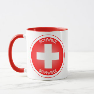 Mug Swiss Cross Schweiz Circle Shape 