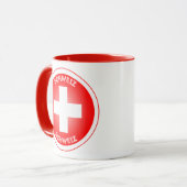 Mug Swiss Cross Schweiz Circle Shape  (Devant gauche)